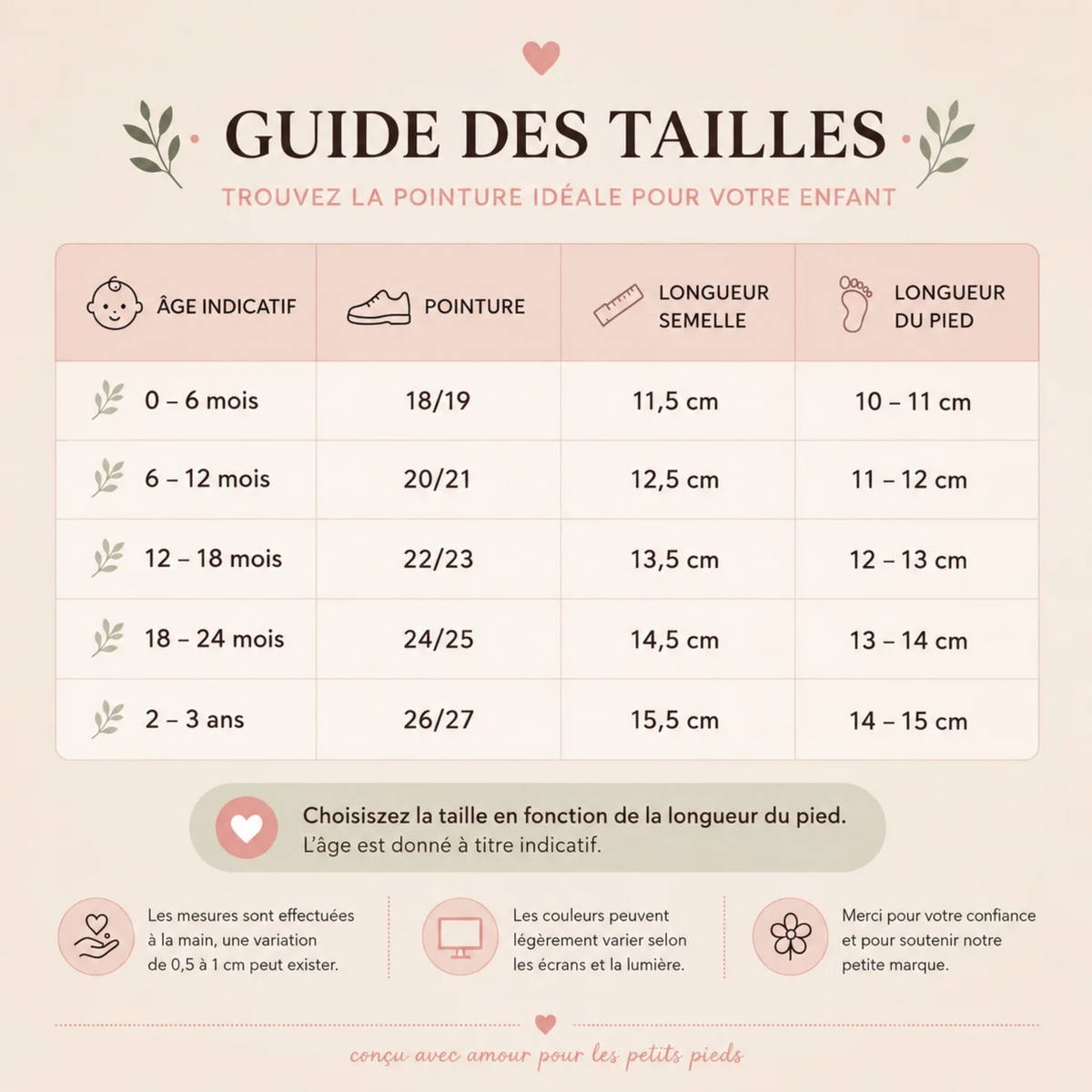Chaussons premiers pas